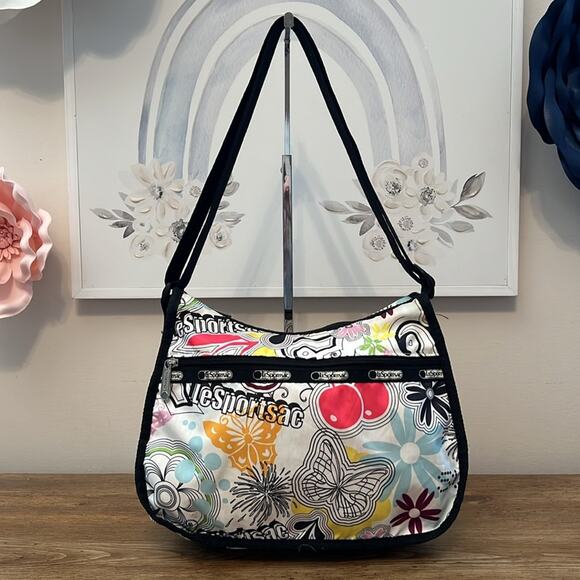 LeSportSac Classic Hobo in Butterfly and Floral Print - Picture 1 of 16